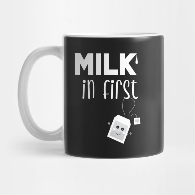 Milk in Tea First by VicEllisArt